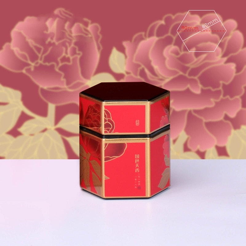 Q1JB Hexagon Thee Opslag Containers Thee Blikken Voedsel Opslag Container Snoeppot Blikjes Voor Thee Koffie Kruid Chocolade Suiker Kruiden