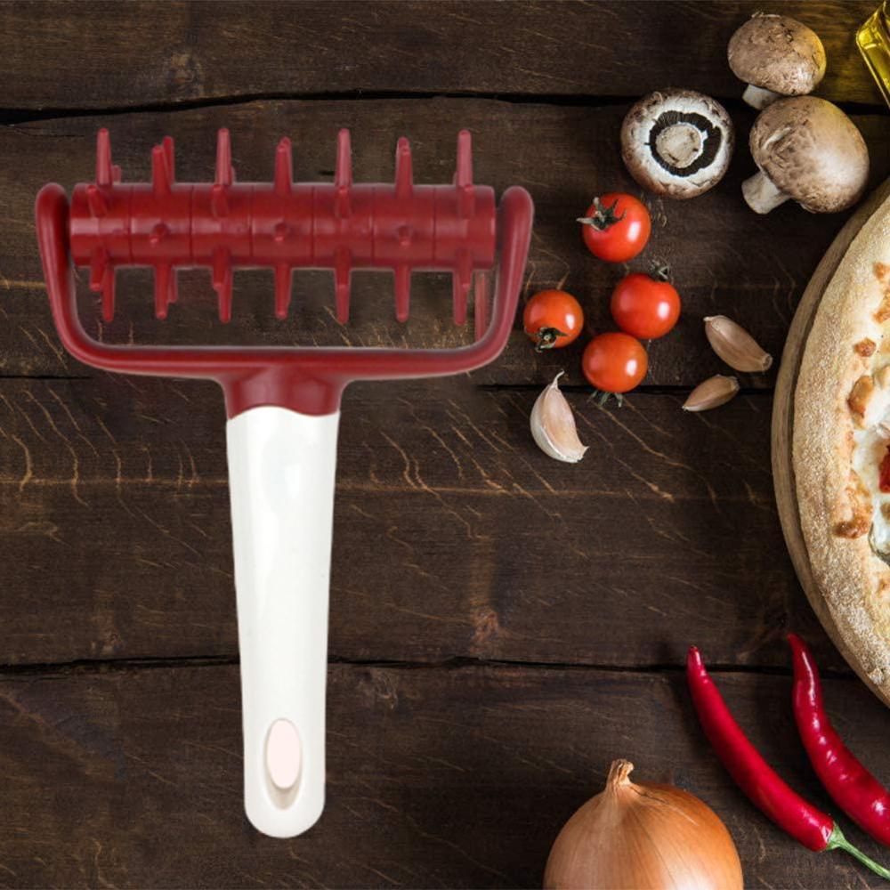 2 farben Backen Werkzeuge DIY Kunststoff Pizza Kekse Teig schlagen Rolle Kuchen See Brot Maschine Cutter NäHenne Räder Gebäck Needl n3H6