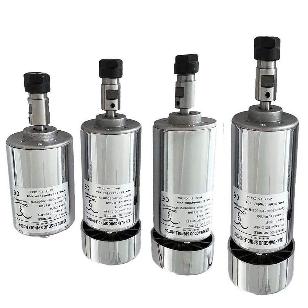 48V 200W/300W/400W/500W Spindel Graveermachine Spindel Motor Air-koeling Spindel Dc Motor Cnc Graveermachine ER11 Of ER16