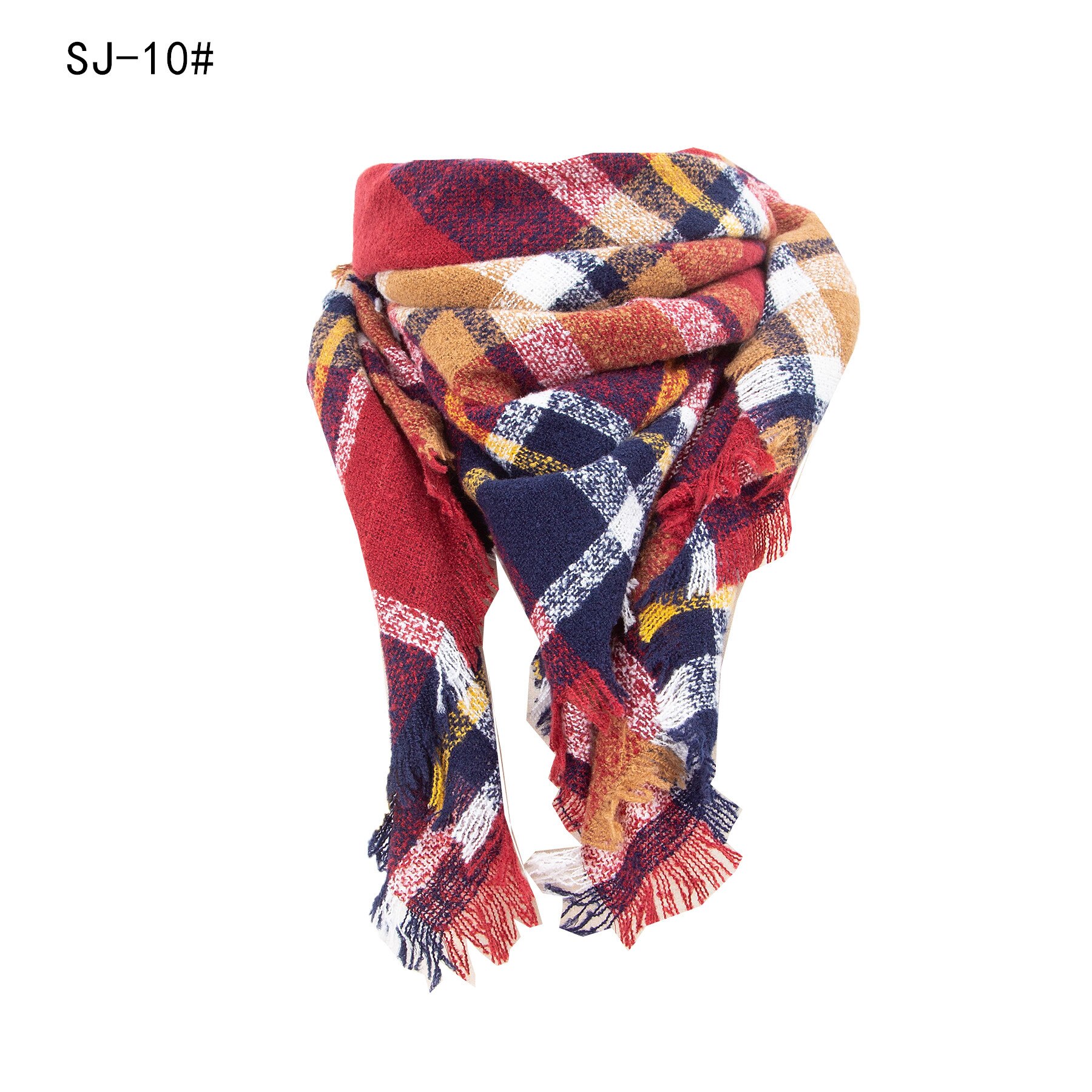 Women Winter Scarf Triangle Knitted Scarf Casual Ladies Plaid Pashmina Shawl and Wrap Female Foulard Scarves Echarpe Bufanda