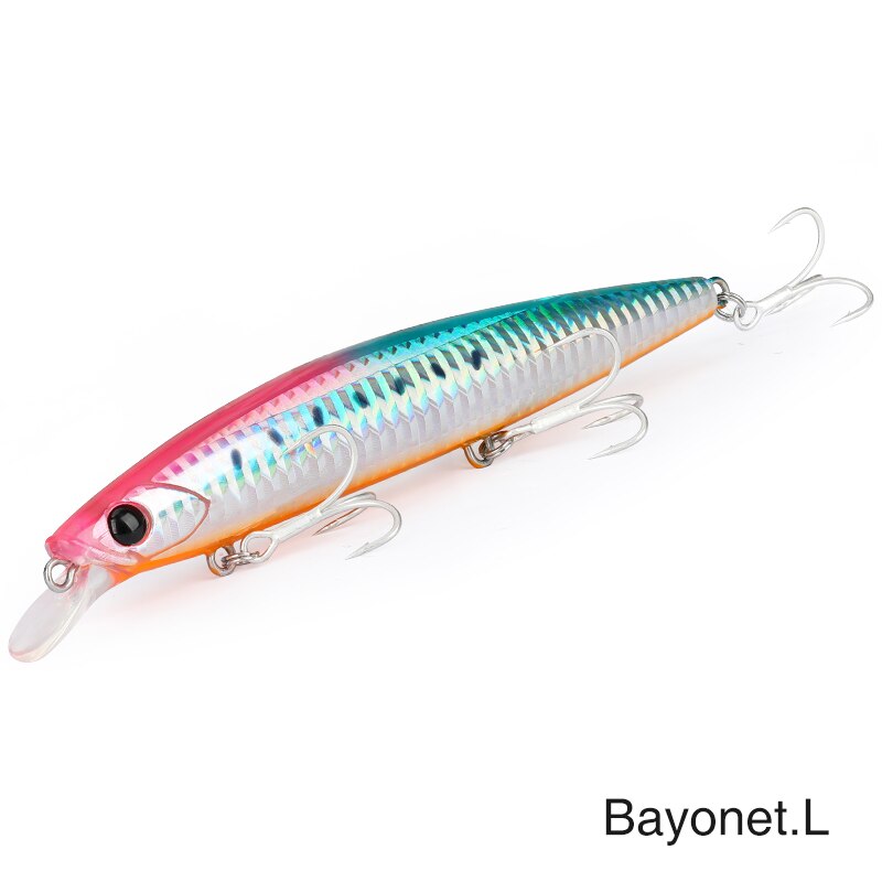 TSURINOYA 135S Fishing Lure tonący Minnow BAYONET 135mm 26.4g słonowodne długie rzucanie profesjonalne przynęty Seabass twarde przynęty: BAYONET 135S-L