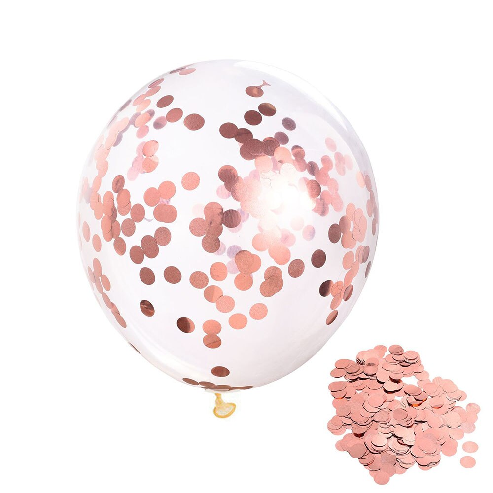 50 stuks 12 inch roségouden confetti latex ballonnen voor een vrijgezellenfeest, bruiloft, verloving, verjaardag, decoratie: Roségoud