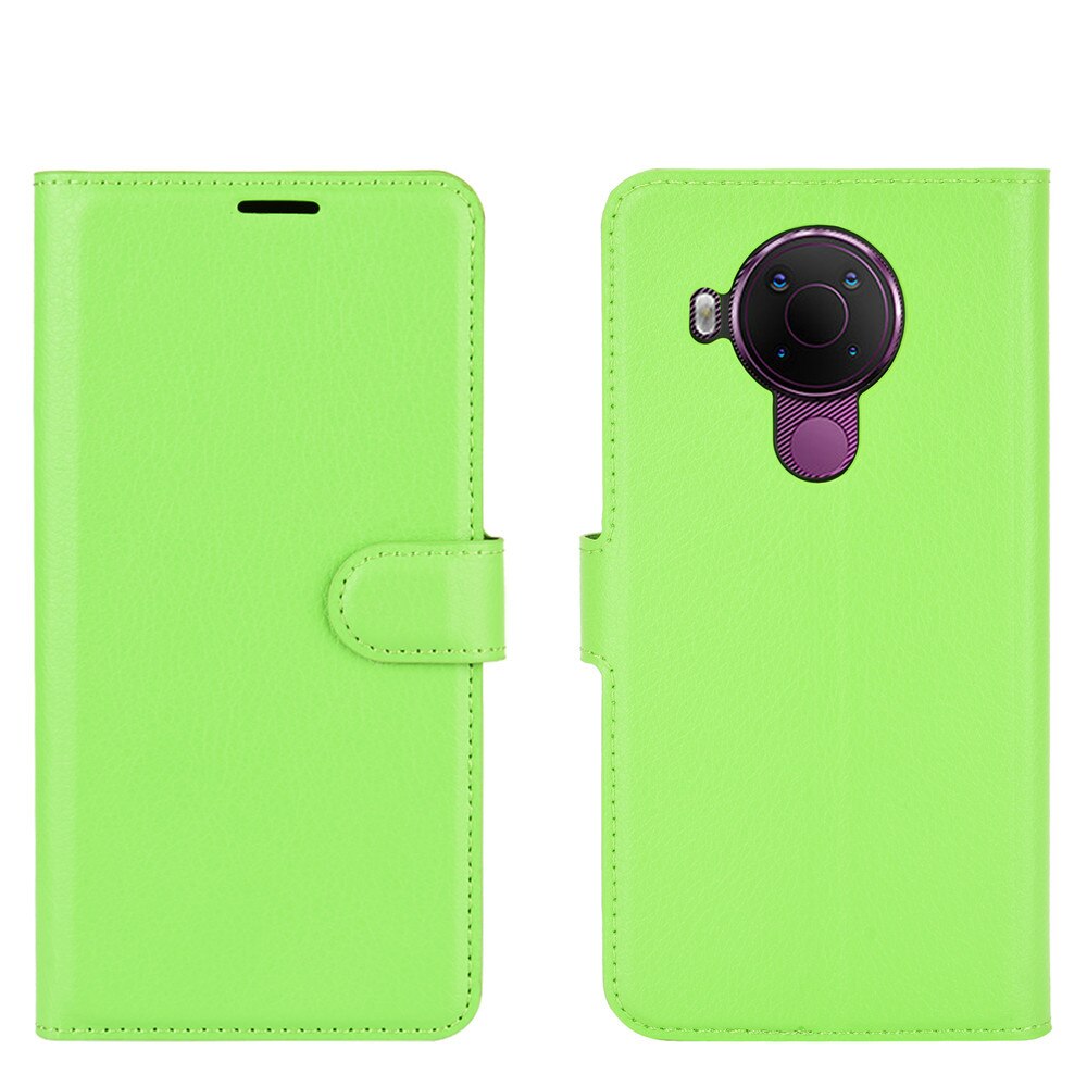 Funda de teléfono de lujo para Nokia 5,4, carcasa protectora de cuero PU con soporte para tarjeta, con tapa y soporte, para Nokia 5,4 de 6,39 pulgadas: Verde