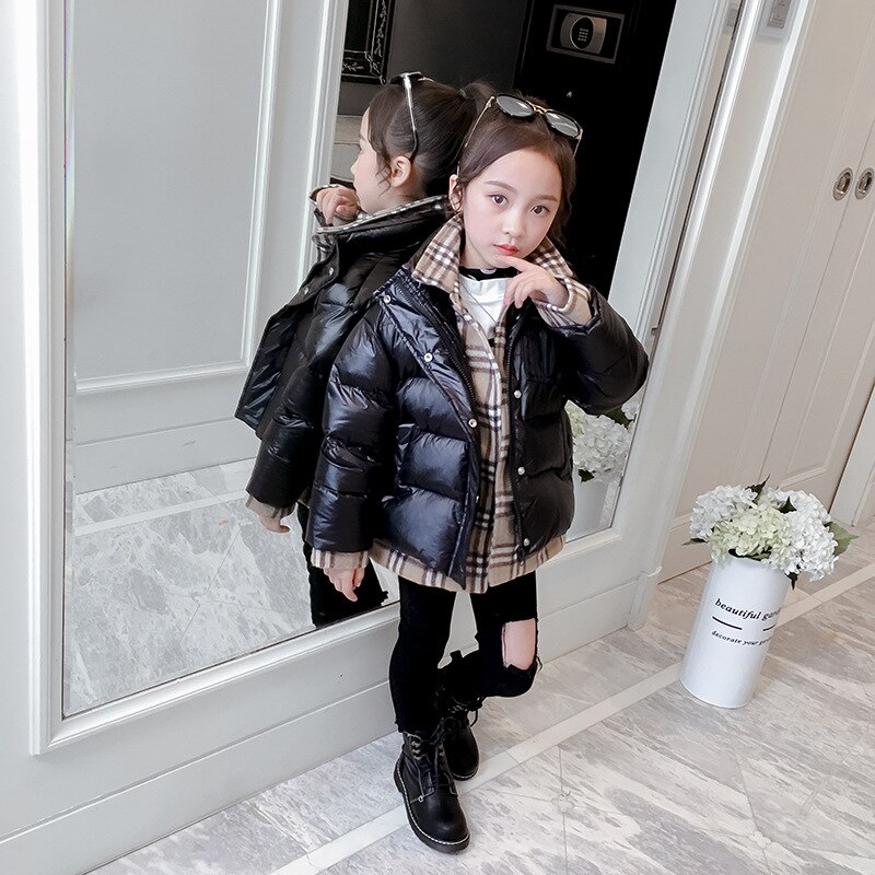 Winter Dikke Jas Meisjes Patchwork Parka Zwart Lange Mouwen Baby Meisje Kleding Winter Tiener Meisjes Jassen Kleding: 140