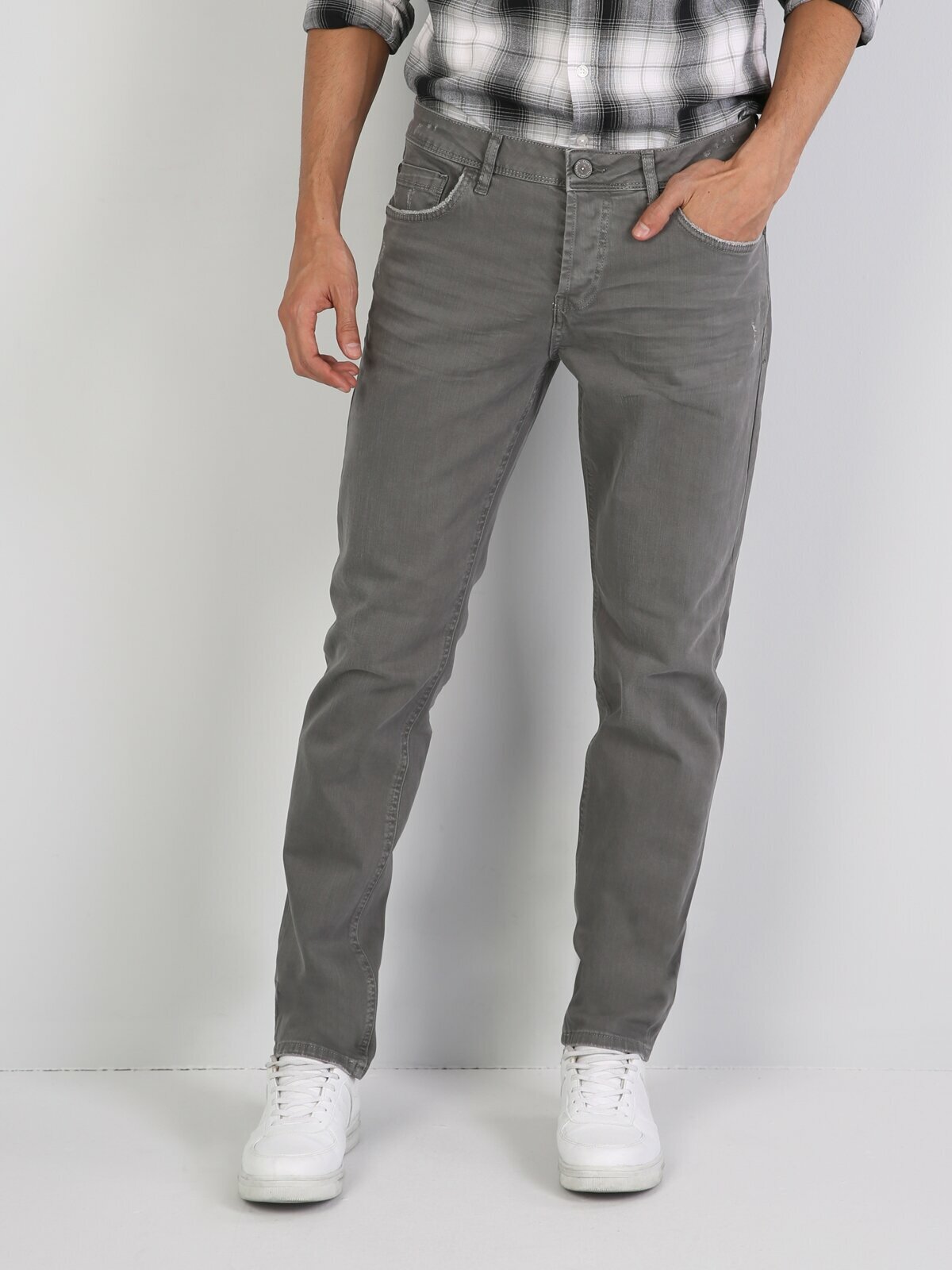 Colins – pantalon droit pour homme, taille haute, taille haute, 44 pièces