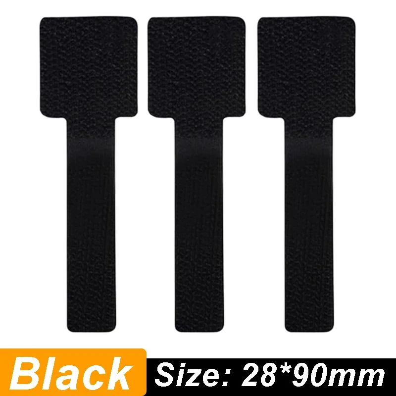 Adjustable Cable Organizer Desk Wire Winder Reusable Cable Tie Organizer Self Adhesive Cord Rope Holders Cord Protection Straps: black / 25cm