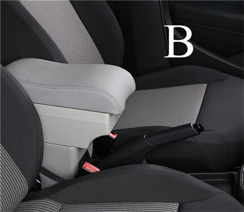 For BMW MINI Cooper R50 R52 R53 R56 R57 R58 F55 F56 F57 Countryman R60 F60Central Armrest Storage Box Modification Accessories: B Gray