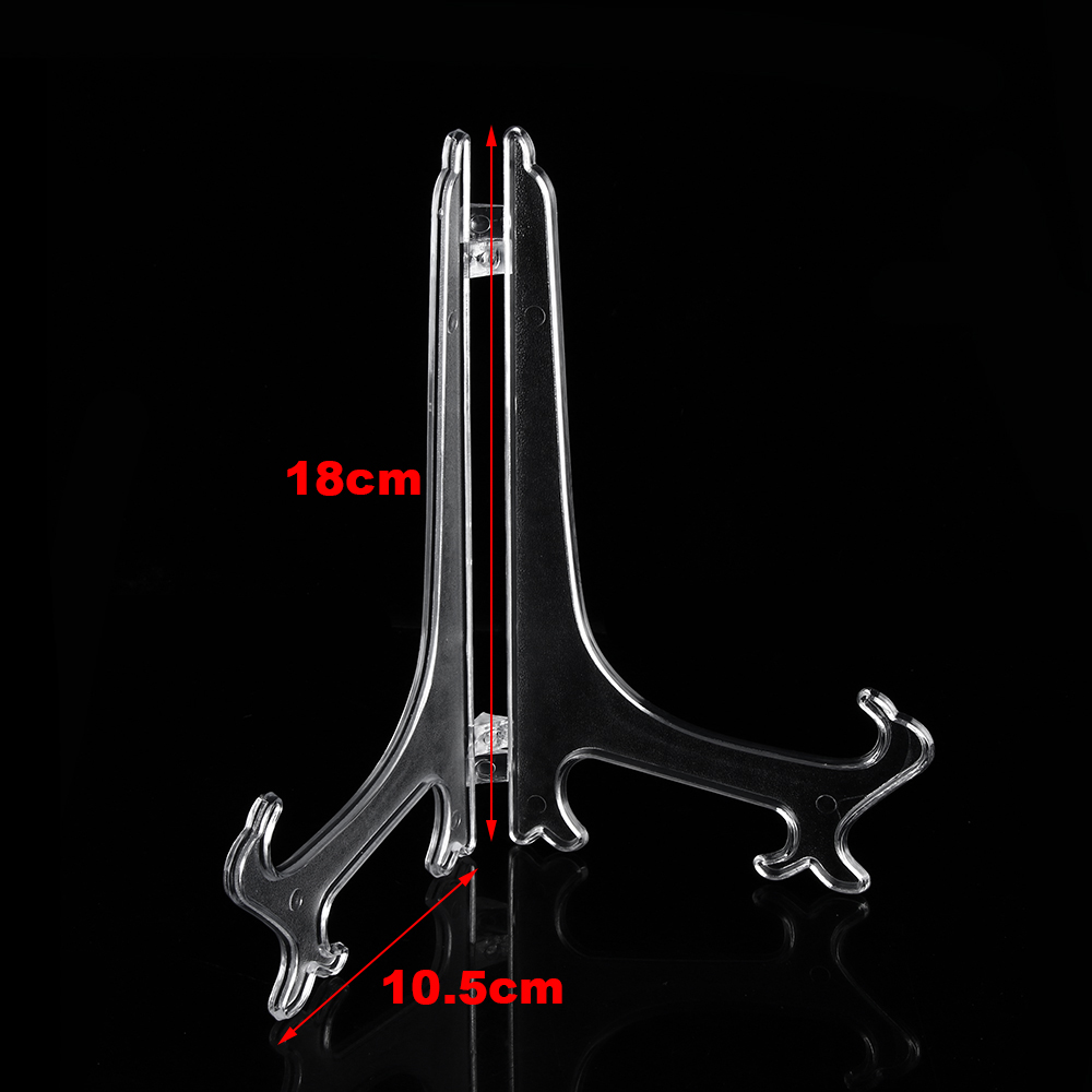 1pc klare plastplater fotoskjermstativ fin bilderamme staffeliholder 3 " 5 " 7 " 9 ": 7 tommer