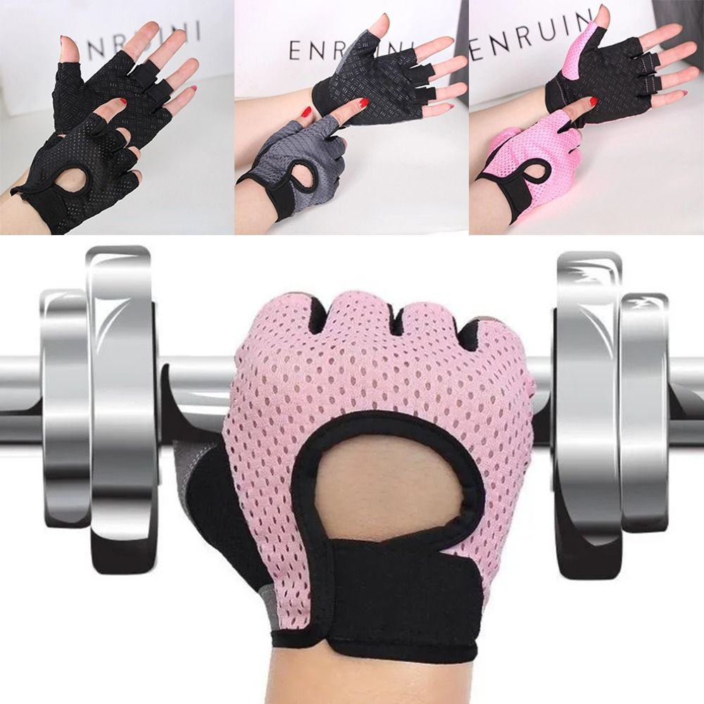 Guantes sin dedos para entrenamiento de culturismo, antideslizantes, transpirables, para Fitness, gimnasio, para hombre y mujer