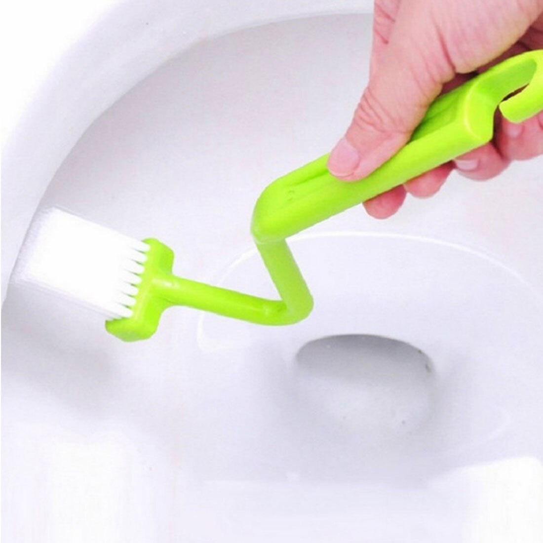 1PC Brush Cleaning Tool Home Shower Room Random Color Accessories Portable Toilet Brush Bathroom Scrubber V-type Bent Cleaner
