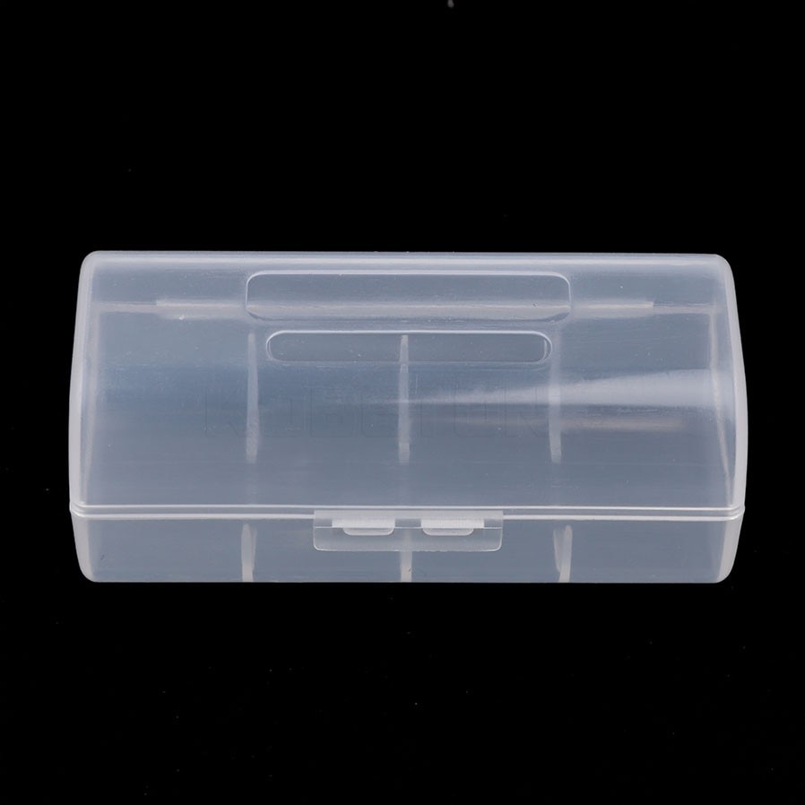 Portable Transparent Clear 26650 Battery Storage Box Lithium Rechargeable Battery Case Organizer Container