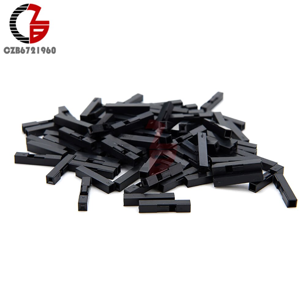 100Pcs 2.54 Mm 1P Pitch Dupont Jumper Wire Kappen Vrouw Pin Connector