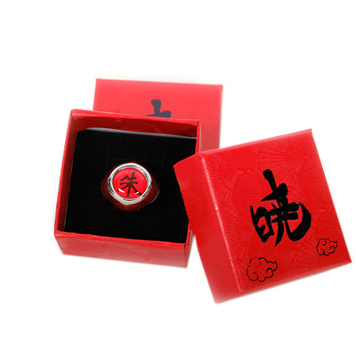 Anime Akatsuki Ring COS Uchiha Itach Pain Zetsu Konan Kakuzu Sasori Deidara Orochimaru Hidan Metal Rings Figure: WHITE