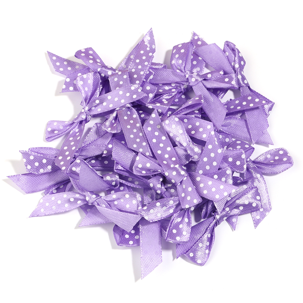 50 teile/los Farbe Polka Punkt Bogen Band Gebunden BöGen für Kleidung Party Dekoration DIY Haarnadel Handwerk Zubehör Materialien: Nickel