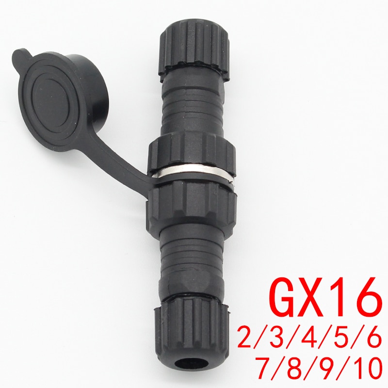 Gx16 plugue de aviação à prova d'água, 1 peça, plugue 2/3/4/5/6/7/conector encoder do sensor de 8/9/10 pinos, conector soldado, soquete