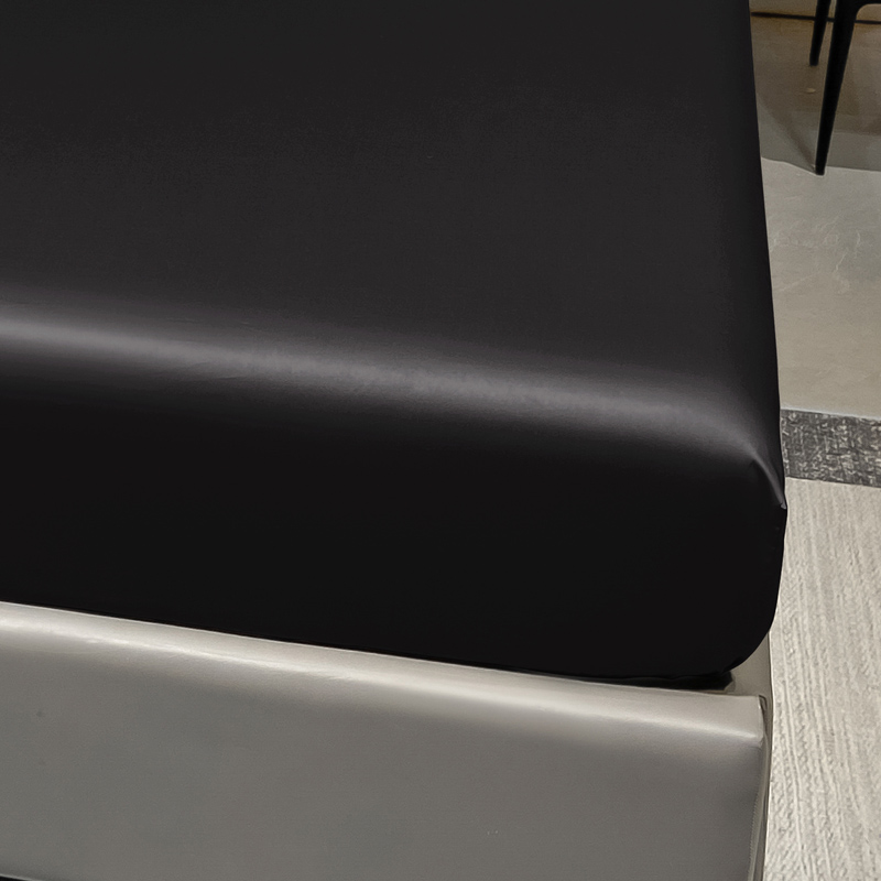 Couvre-lit en Satin noir pour hommes et femmes, quatre saisons, Simple, , couleur unie, soie glacée, maison, chambre à coucher, hôtel