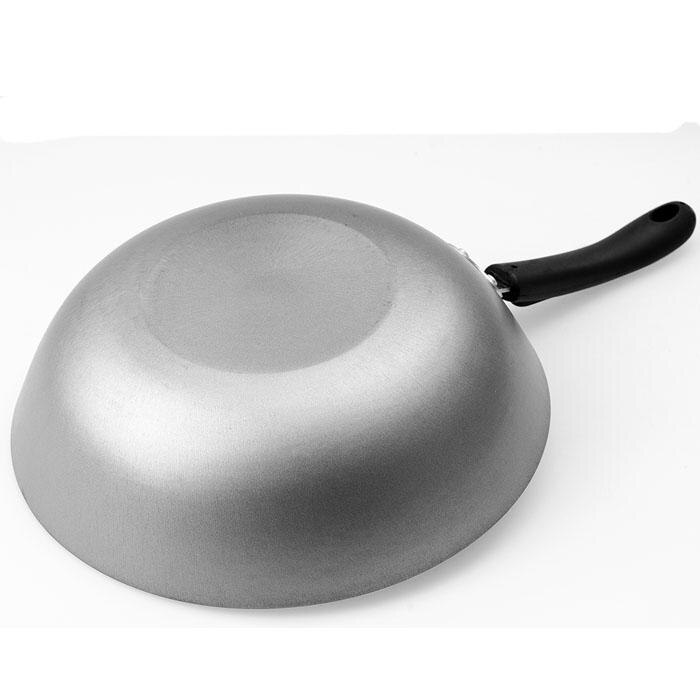 Wok Gebruiksvoorwerp Picknick Camping Thuis Wok 32Cm Gietijzeren Koken Pan Stalen Wok Diepe Koekenpan Kookgerei Keuken Pot Geen-Coating