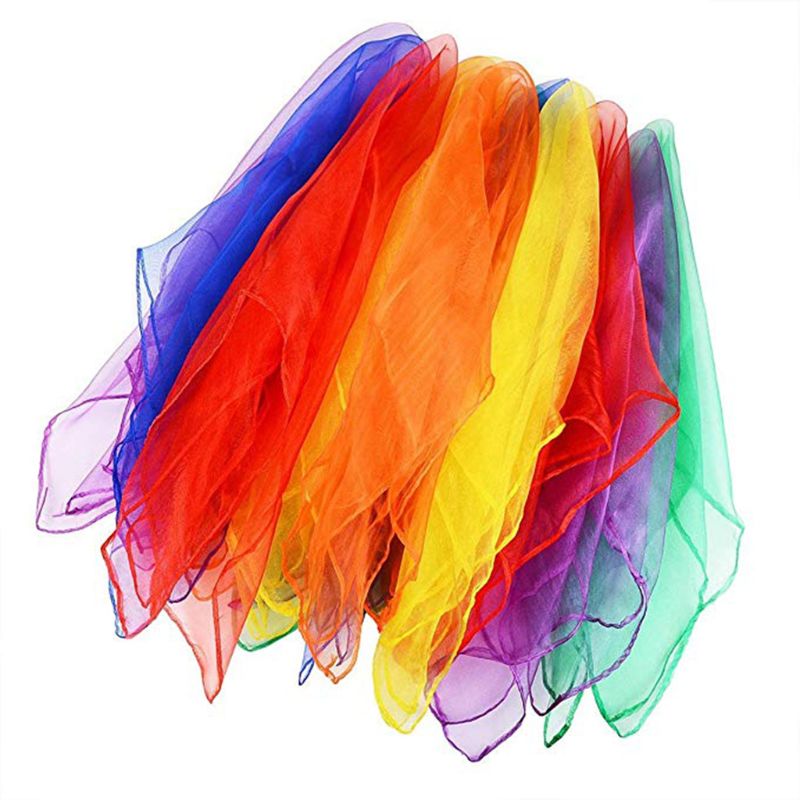Dancing And Juggling Towels Candy Colored Gym Towel Dance Practical Gauze Scarf Chiffon 6 colors