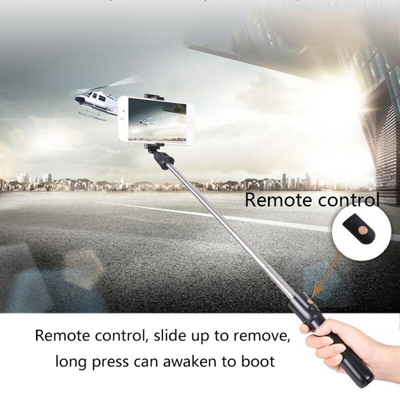 Bluetooth Selfie Stick Tripod - Remote Control - Foldable Stainless Steel - for Android & iOS Smartphones