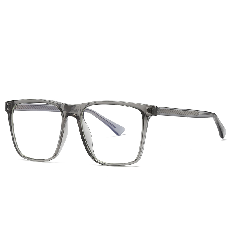 Blue Light Blocking Glasses Frame for Optical Prescription Eyeglasses Frame Full Rim Plastic UV400 Anti-scratch: gray