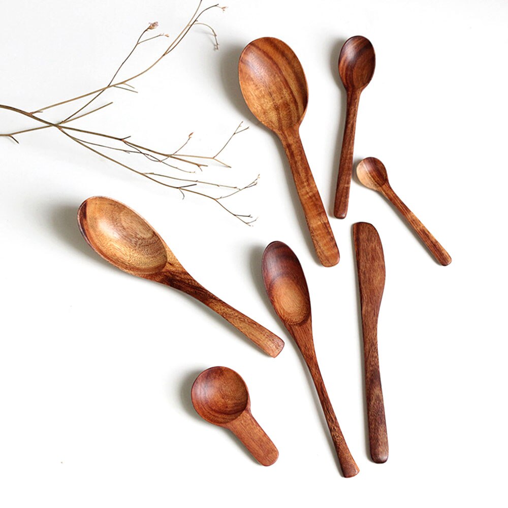 1 Stck Teak Material Esslöffel Milch Pulver Rühren Löffel Butter Gastronomie Scoop Umwelt Geschirr Küche Werkzeug