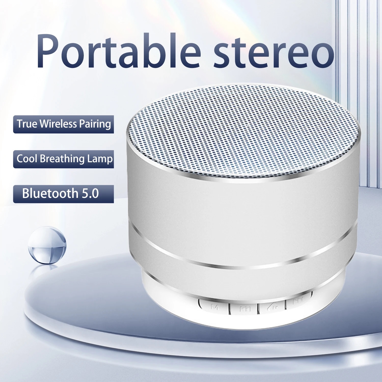 Bærbar  a10 trådløse bluetooth mini-højttalere lille stålkanon subwoofer farverig mini-kort bluetooth-højttaler