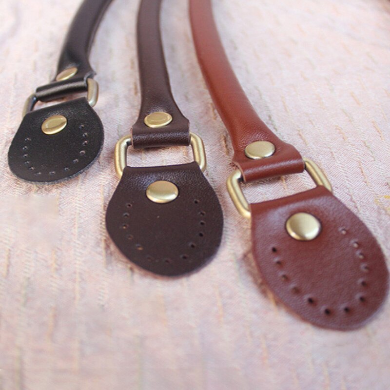 1 Paar 42Cm Diy Lederen Handvat Voor Tas Accessoires Handtas Band Handvat Riem Afneembare Pu Lederen Handvat Lady Schouder tas Riem