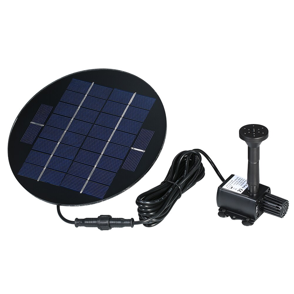 9V 1.5W/2W/3W Solar Panel Water Pump Solar Powered Brushless Pump Fountain Submersible Water Pump for Pond Garden 180-200L/H