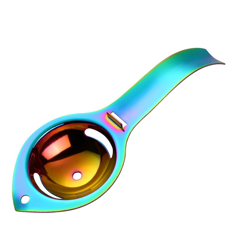 1PC Egg Separator Stainless Steel Egg Yolk White Separator Filter Handle Egg Divider Baking Cooking Egg Tools Kitchen Gadgets: green