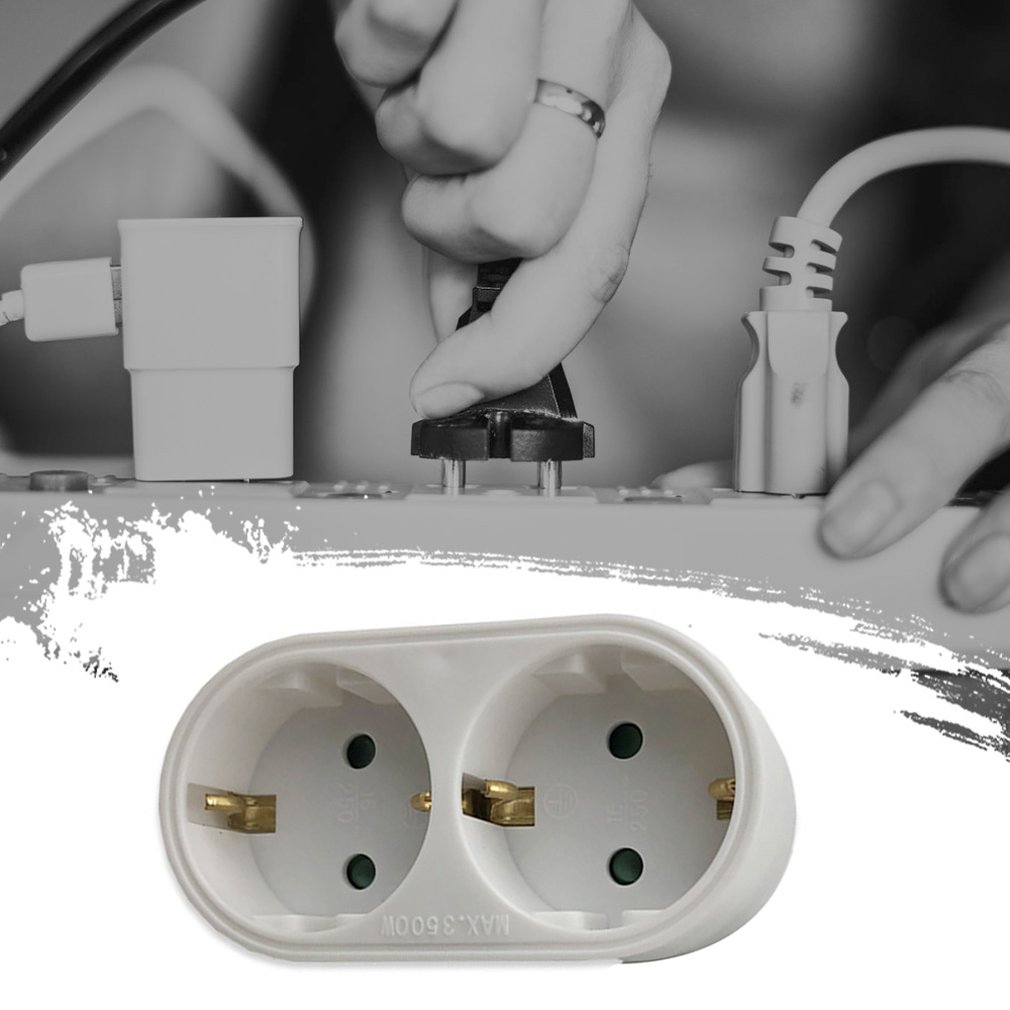 2/3 Socket Multiple Plug Power Strip Socket Distribution Adapter 16A/250V German Standard Power Supply Plug Adapter