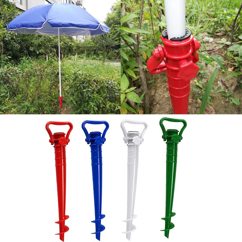 Soleil plage pêche Parasol ancre au sol pic parapluie extensible support de support rouge