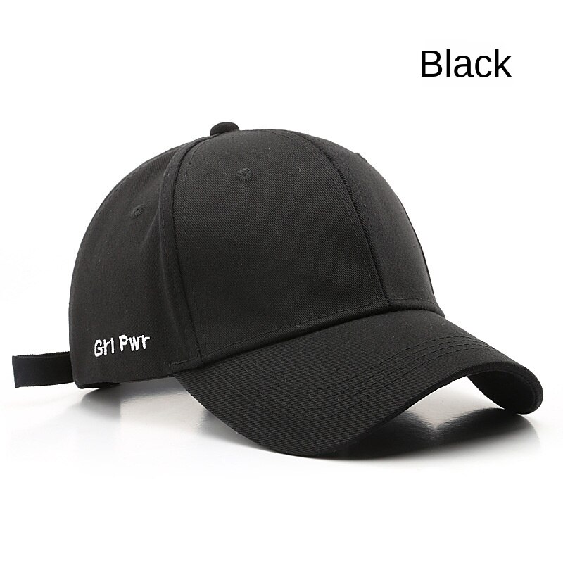 Baseball Cap Voor Mannen En Vrouwen Zwart Borduren Hoeden Mode Snapback Hoed Casual Katoenen Pet Unisex Verstelbare: Black