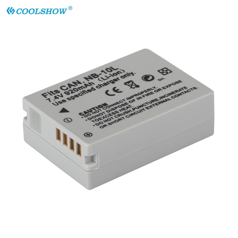 Kamera batteri nb -10l nb 10l nb10l for canon  sx40 hs sx40hs sx50 hs sx50hs g1 x g15 g16 sx60 hs g3x 920 mah batterier