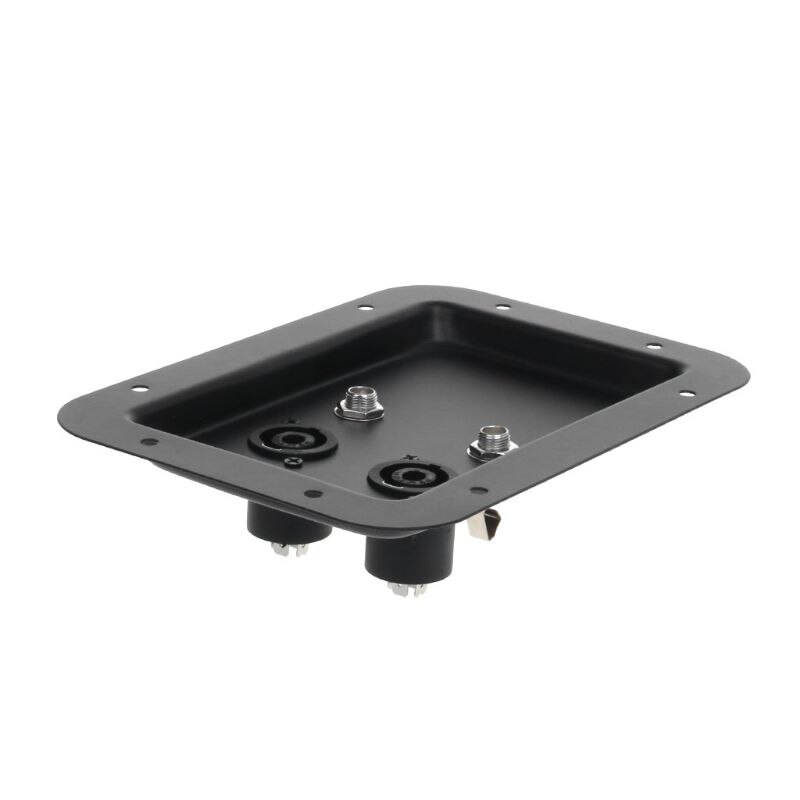 Junction Box 4-Core Socket Jack Plate Terminal Binding Post Dual Speakon Input PA DJ Speaker Cabinet WXTA