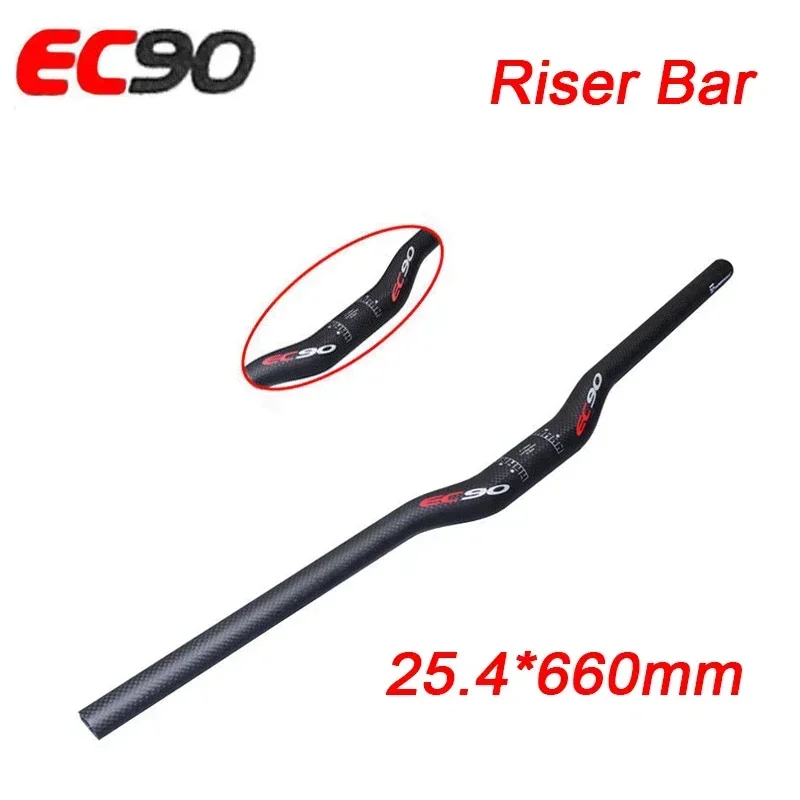 EC90 Full Carbon MTB Lenker 25,4mm 31,8mm Fahrrad Lenker Carbon Faser Fahrrad Griff Bar 660/680/700/720/740/760mm Riser Bar: Licht Grün