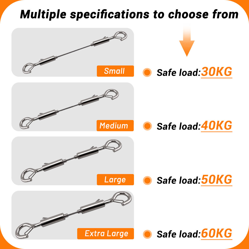 Adjustable Automatic Wire Rope Spring Hook Clothesline Picture Hanging Solution System Suspension Code Stainless Steel Cable