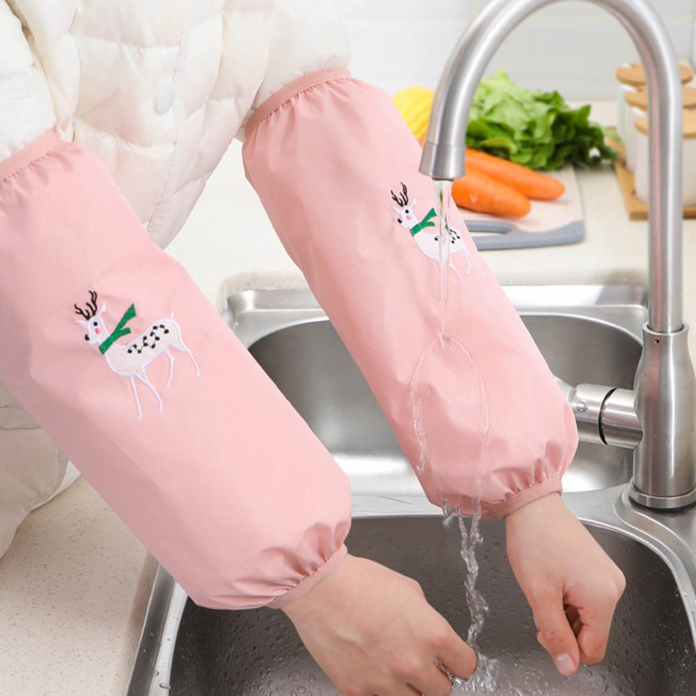 Manchons de cuisine imperméables pour femmes, 1 paire, adorables manchons de cuisine légers résistants à la saleté