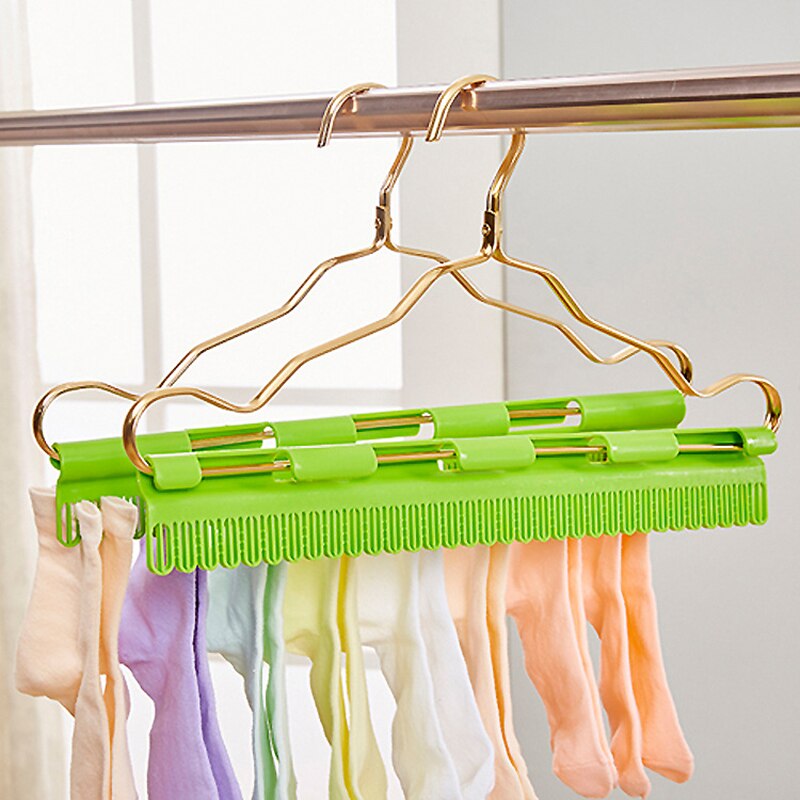 Multifunctionele Clip Hanger Sok Ondergoed Handdoek Hanger Drogen Plastic Om Groene M56