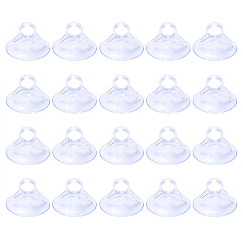 20 stuks raamzuigers 45mm paddestoelvormige sterke plastic zuignappen transparante rubberen zuignappen voor autozonneschermen