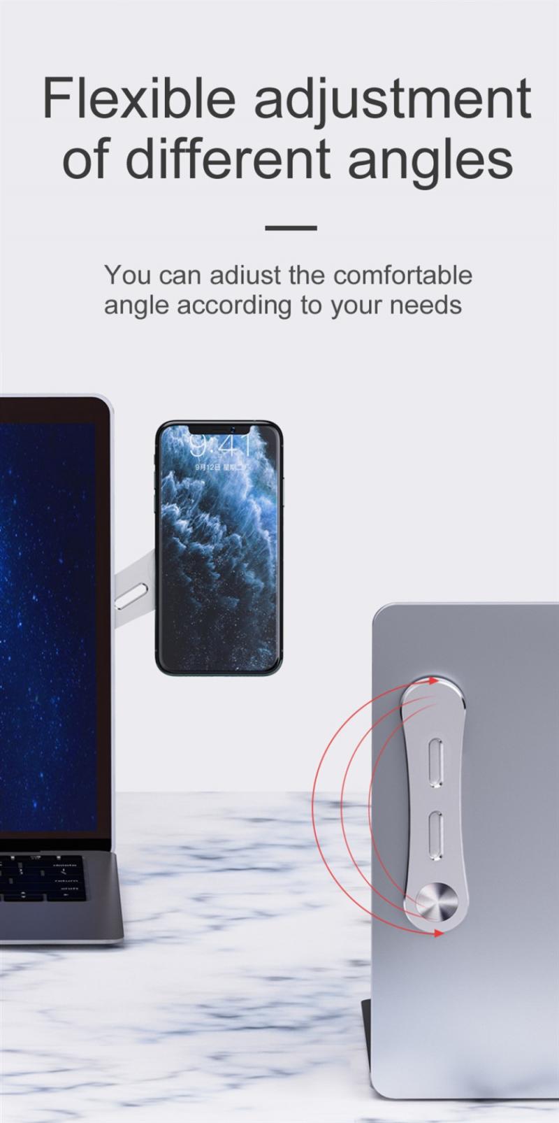 Multi Screen Support Laptop Side Mount Connects Mobile Phone Bracket Monitor Clip Adjustable Phone Stand Holder