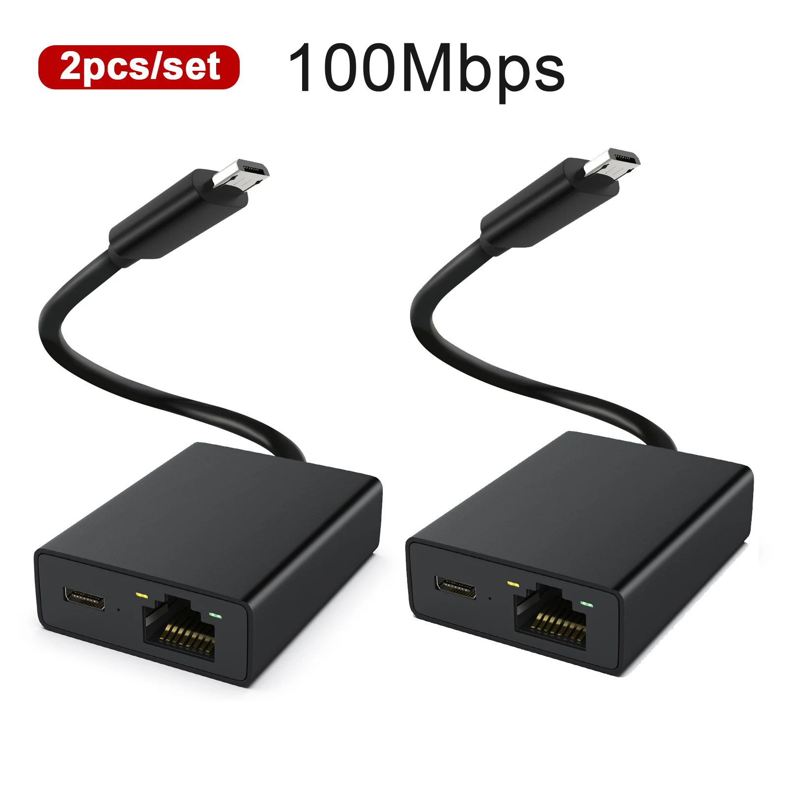 100Mbps 1000Mbps Ethernet Adapter for Fire TV Stick Micro USB to RJ45 Ethernet Network Card for Compatible Fire TV Stick: GRAY