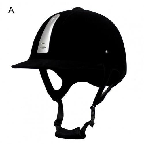 2021 casco da equitazione di alta qualità Unisex classico velluto casco da equitazione equipaggiamento per cavalli cappellini di protezione per casco da ciclismo: A XL