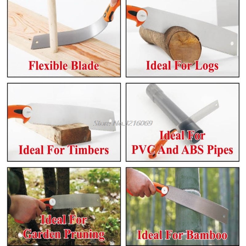 Hand Pull Saw 265B Fine-toothed Wear Resistance Woodworking Household Manual Trimming Gardening Pruning