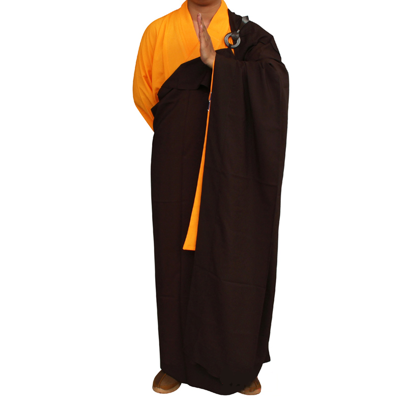 Unisex buddhistisk munkekåbe zen meditation munkekåbe shaolin tempel munk tøj kung fu uniform dragter munk kostume morgenkåbe