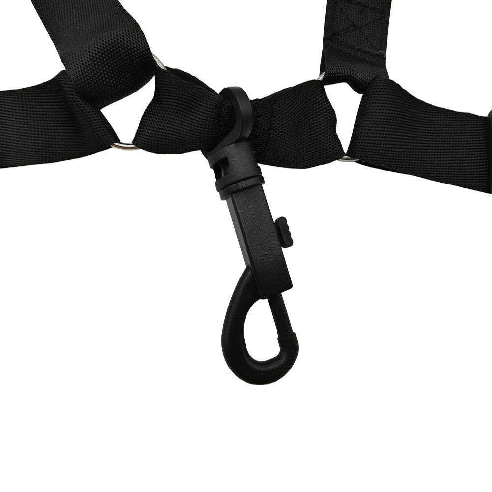 Saxofoon Schouderriem PU Gewatteerde Rug Harnas voor Alto Tenor Sopraan Bariton Sax Zwart