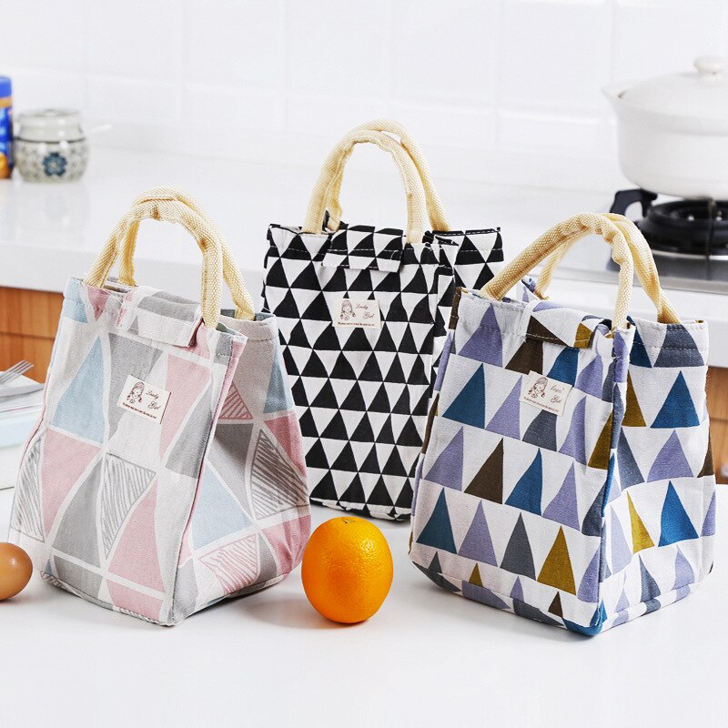 Portable Insulated Lunch Box Portable Cooler Lunch Bag Dinner Container School Food Storage Picnic Trip Cartoon Kids Women