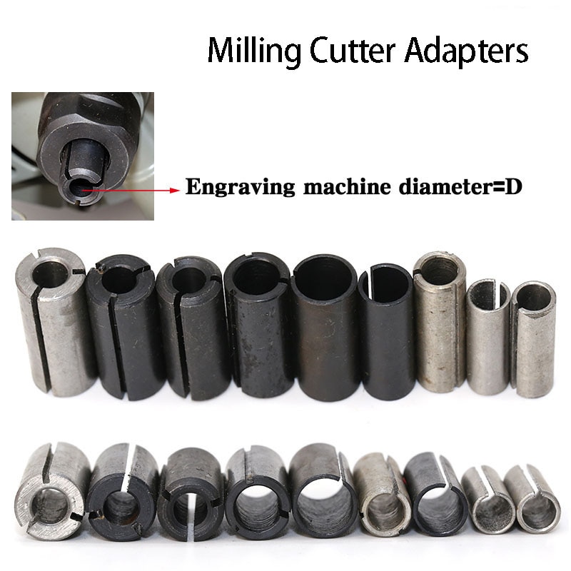 Högprecisionsadapter spännhylsa skaft cnc router verktyg adaptrar 8mm to 6mm skaft hållare fräs konvertering chuck