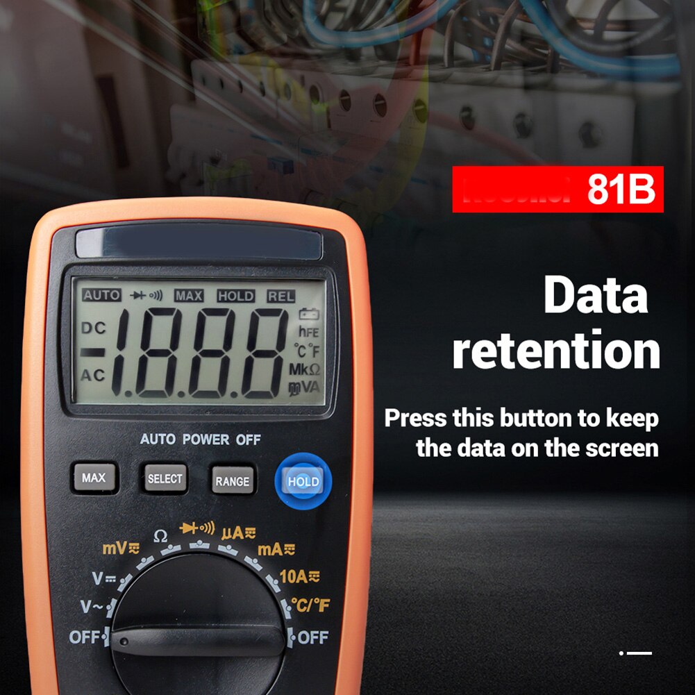 81B Mini Digitale Multimeter Auto Range Meet Weerstand Stroom Spanning Temperatuur Pocket Ampèremeter Jhp-Best