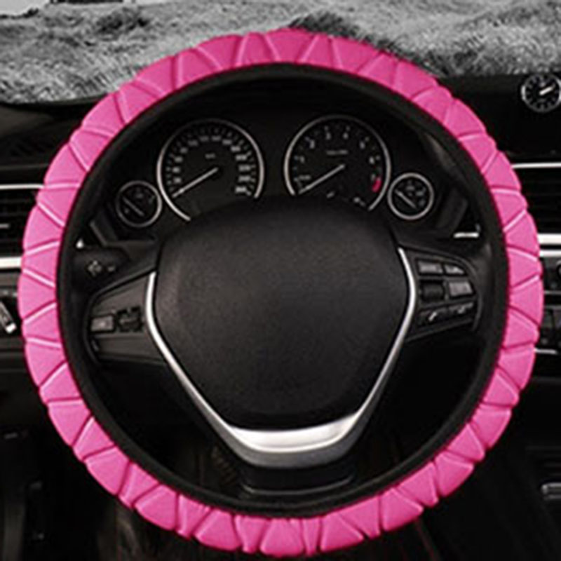 Universele Zachte Warme Pluche Covers Auto Stuurhoes Auto-styling Parel Fluwelen Auto Decoratie Winter Roze Zwart Anti -slip