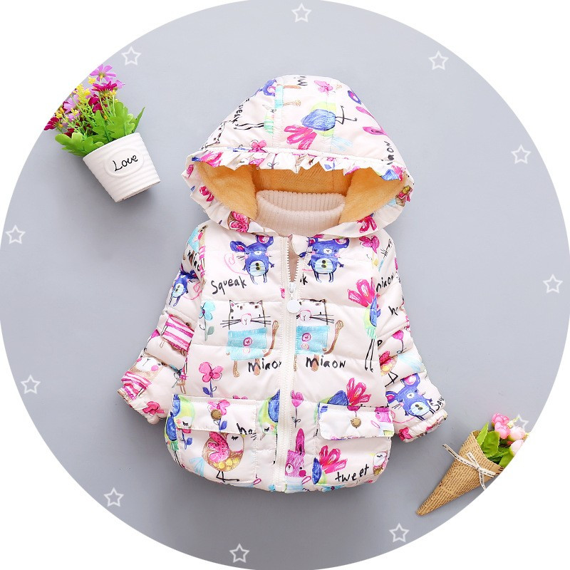 BibiCola baby meisjes kerst jas herfst winter baby kids warm outfits baby thicken jassen pasgeboren meisje jas clthing